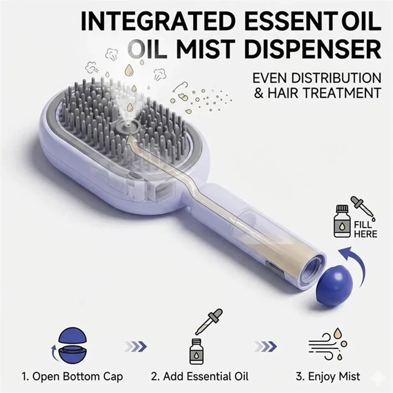 Rechargeable Misting Scalp Massage Brush