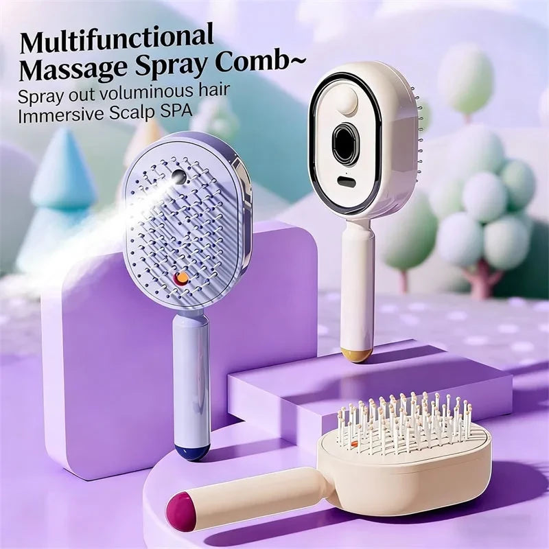 Rechargeable Misting Scalp Massage Brush